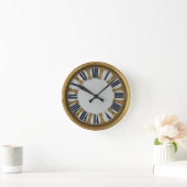 Antike French Gold Clock Runde Wanduhr (Zuhause)