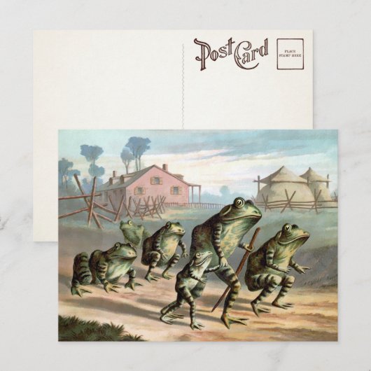 Antike Frösche Postkarte (Vorne/Hinten)