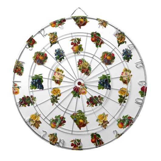 Antike Früchte & Blumen Dartscheibe (vorne)