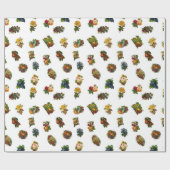 Antike Früchte & Blumen Geschenkpapier (Flach)