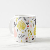 Antike Früchte, Blumen: nahtloses Muster. Kaffeetasse (Vorderseite Links)