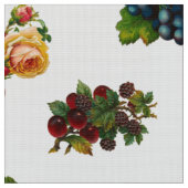 Antike Früchte & Blumen Stoff (Nahaufnahme)