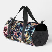 Antike Frühlingsblumen und Schmetterlinge Duffle Bag (Rechte Ecke)
