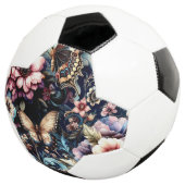 Antike Frühlingsblumen und Schmetterlinge Fußball (Dreiviertel)