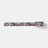 Antike Frühlingsblumen und Schmetterlinge Satinband (Vorderseite)