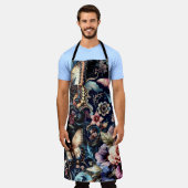 Antike Frühlingsblumen und Schmetterlinge Schürze (Getragen)
