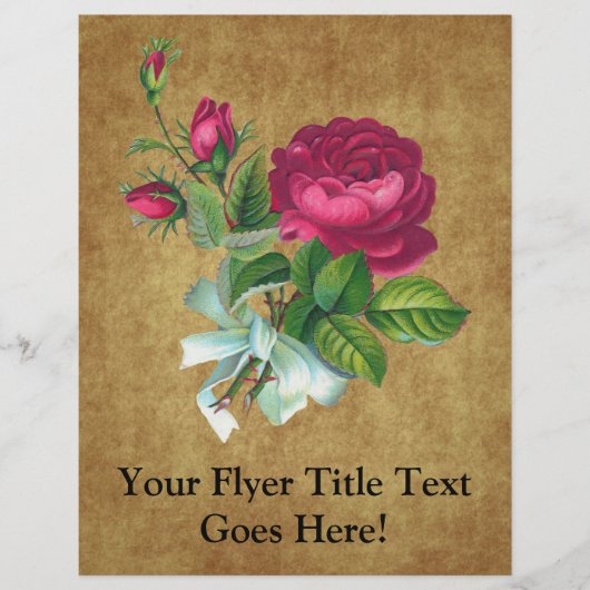 Antike Fuchsien-Rose Flyer (Vorne)