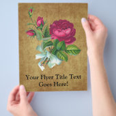 Antike Fuchsien-Rose Flyer (Hand)