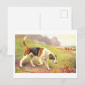 Antike Fuchsjagdpostkarte Postkarte (Vorne/Hinten)