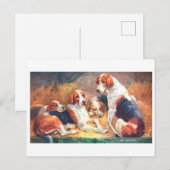 Antike Fuchsjagdpostkarte Postkarte (Vorne/Hinten)