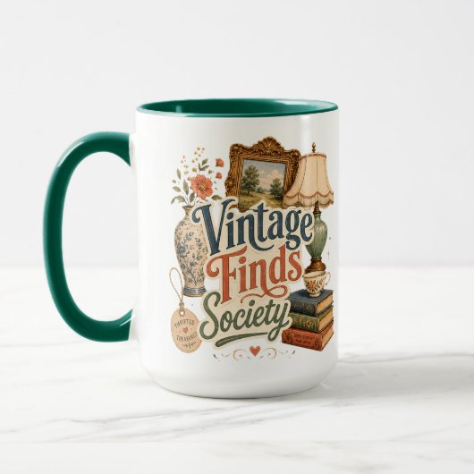 Antike Fundstücke Cottagecore Schätze Tasse (Links)