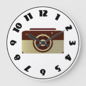 Antike Funkuhr Große Wanduhr (Vorderseite)