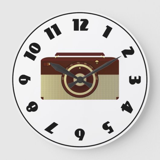 Antike Funkuhr Große Wanduhr (Vorderseite)