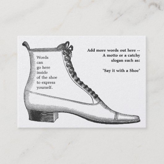 Antike Fußbekleidung Visitenkarte (Vorderseite)