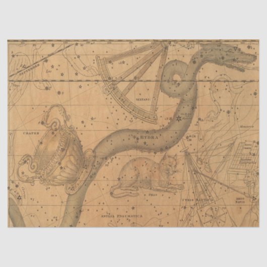 Antike Galaxie Karte Serie Design 3 Seidenpapier (Vorderseite)