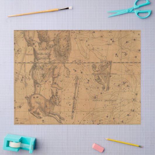 Antike Galaxy Karte Design 10 Seidenpapier (Basteln)