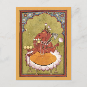 Antike Ganesh Print Postkarte