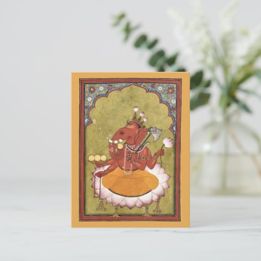 Antike Ganesh Print Postkarte (Stehend Vorderseite)