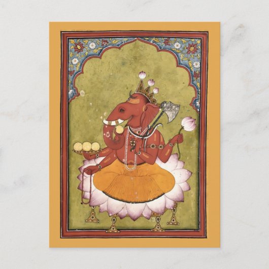 Antike Ganesh Print Postkarte (Vorderseite)