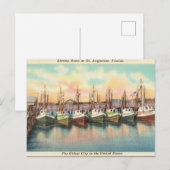 Antike Garnelenboote, St. Augustine Florida Postkarte (Vorne/Hinten)