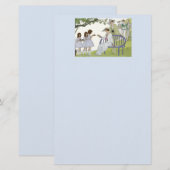 Antike Garten-Teeparty Briefpapier (Vorne/Hinten)