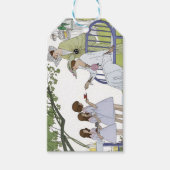 Antike Garten-Teeparty Geschenkanhänger (Vorderseite)