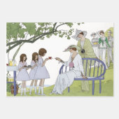 Antike Garten-Teeparty Geschenkpapier Set (Vorderseite 3)