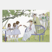 Antike Garten-Teeparty Geschenkpapier Set (Vorderseite)