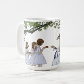 Antike Garten-Teeparty Kaffeetasse (Vorderseite Links)