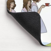 Antike Garten-Teeparty Mousepad (Ecke)