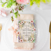 Antike Gartene Rustikale Blumen-Hochzeit Einladung