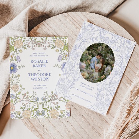 Antike Gartengebinde Hochzeitsbegrüßung Save The Date