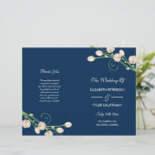 Antike Gartenrosen - Hochzeitsprogramm (Stehend Vorderseite)