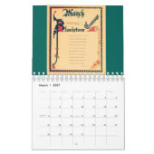 Antike Geburtstagsstuben Kalender (Mär 2027)