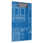 Antike "Gefühls-blauer" Architekt plant Klemmbrett (Rechts)