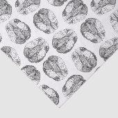 Antike Gehirn-Diagramm-Illustrationen Vintag Seidenpapier (Ausschnitt)