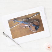 Antike Geige Rechteckiger Aufkleber (Umschlag)