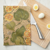 Antike Gelbe Blumen Küchentücher (Viertel Falte)