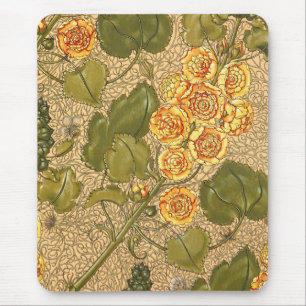 Antike gelbe Blumen-Mauspad Mousepad