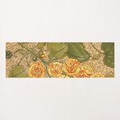 Antike gelbe Blumen Yoga Mat Yogamatte (Rückseite (Horizontal))