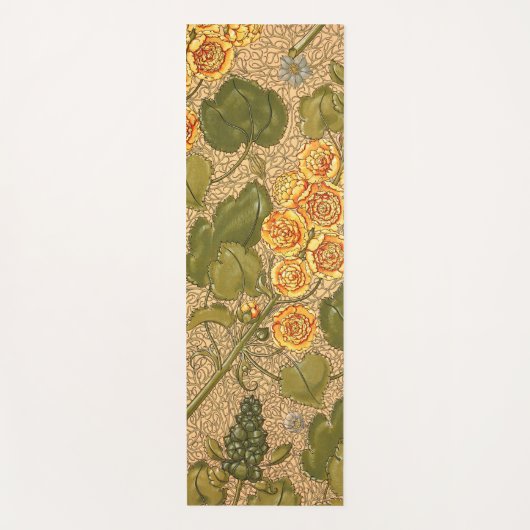 Antike gelbe Blumen Yoga Mat Yogamatte (Vorderseite)