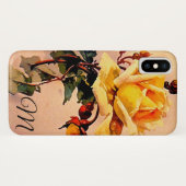 Antike Gelbe Rose Case-Mate iPhone Hülle (Rückseite (Horizontal))