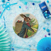 Antike gelehrte Ostern-Kaninchen-Picknick-Platte Pappteller (Party)