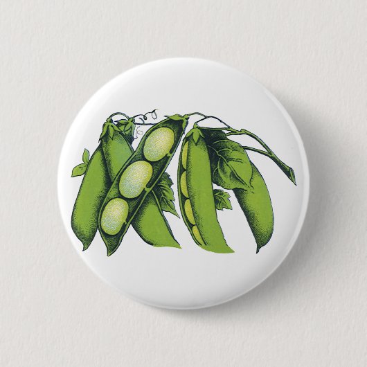 Antike Gemüse; Limabohnen, Bio-Bauernhof-Lebensmit Button (Vorderseite)
