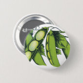 Antike Gemüse; Limabohnen, Bio-Bauernhof-Lebensmit Button (Vorne & Hinten)
