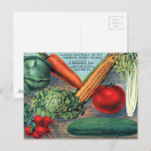 Antike Gemüse Postkarte (Vorne/Hinten)