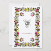 Antike georgianische Ära Border Wedding Einladung (Rückseite)