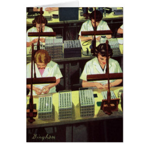 Antike Geschäft, Telefon-Montagelinienarbeiter