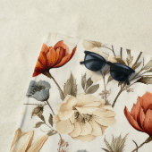 Antike getrocknete Wildblume Navy Terrakotta Strandtuch (Beispiel)