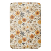 Antike getrocknete Wildblumen-Creme Orangebraun Badematte (Vorderseite Vertikal)
